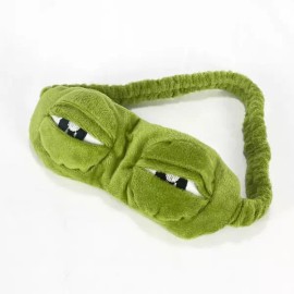 Pepe 기절 부들부들 슬픈개구리 페페 캐릭터 수면안대 Swp3+7FNZ Fainting Dizzy Sad Frog Pepe Character Sleep Mask