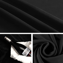 CPLIRIS 10x8ft Black Backdrop Background for Photography, Solid Black High Density Polyester Fabric Black Photo Backdrop Curtain for Portrait Photoshoot, Party and Video