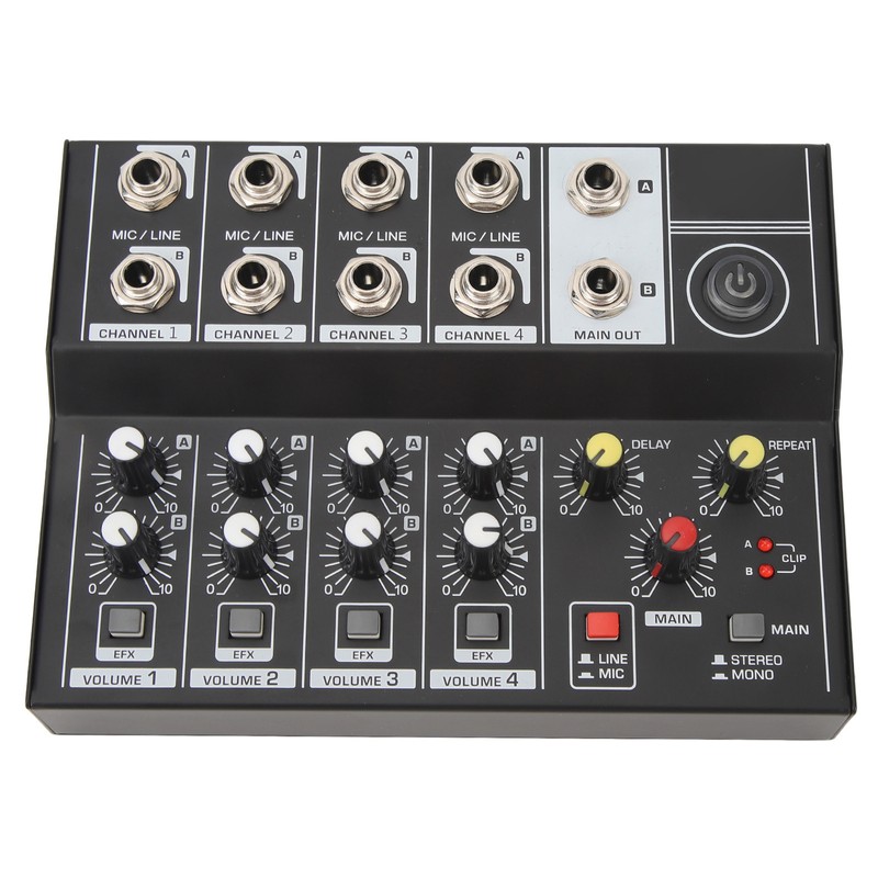 8 Channel Sound Mixer Sound Board Console 2 Modes Aluminium