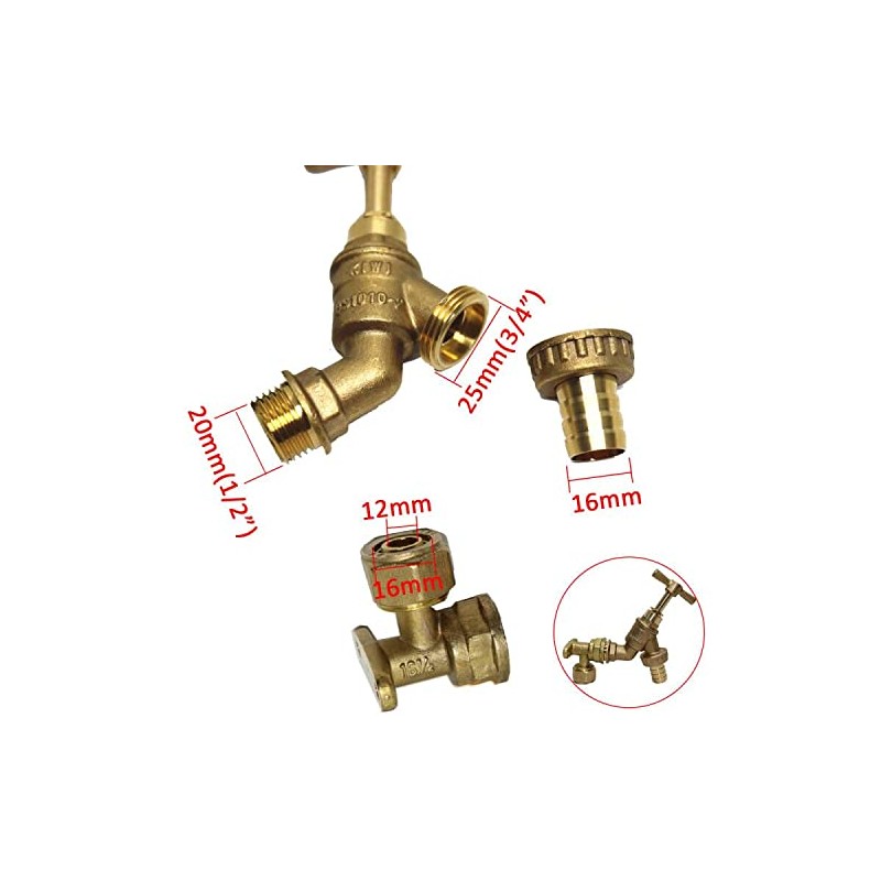 Garden Tap, Brass Outdoor Garden TAP with WALLPLATE Bracket 15MM