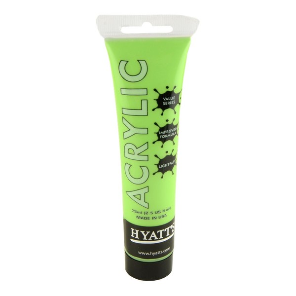 Hyatt's Bright Yellow Green Acrylic Paint | 75 ml Acrylic