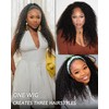 Human Hair Half Wig Kinky Curly - 200% Density, 16