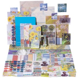 YagCu Scrapbook Kit for Beginners, Aesthetic Junk Journal Supplies, Scrapbooking and Journaling Materials, Bullet Journals Stationery, Planner DIY Arts Craft, Women Adults