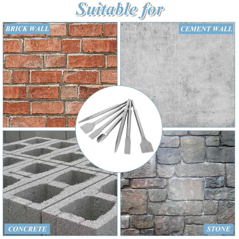 CertBuy 7 Piece SdS Plus Chisel Set Certbuy Concrete Drill