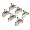 6pcs Parrot Fruit Vegetable Clips Stainless Steel Bird Cage Feeder