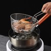 TONSNY 18/8 Stainless Steel Deep Fry Basket with Detachable Handle,