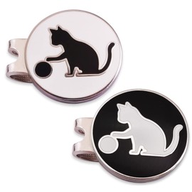 Adhere Golf Marker Golf Cap Clip Magnetic Double Sided Logo Ball Mark Cute Cat Paw Design Pack of 2