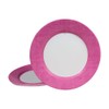 Caspari Linen Border Paper Dinner Plates in Fuchsia - 16