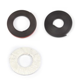 NeatiEase Window Screen Accessories, 10 Feet Magnetic Tape, 10 Feet Grooved Magnetic Tape, 10 Feet Grooved Plastic Strip（White)