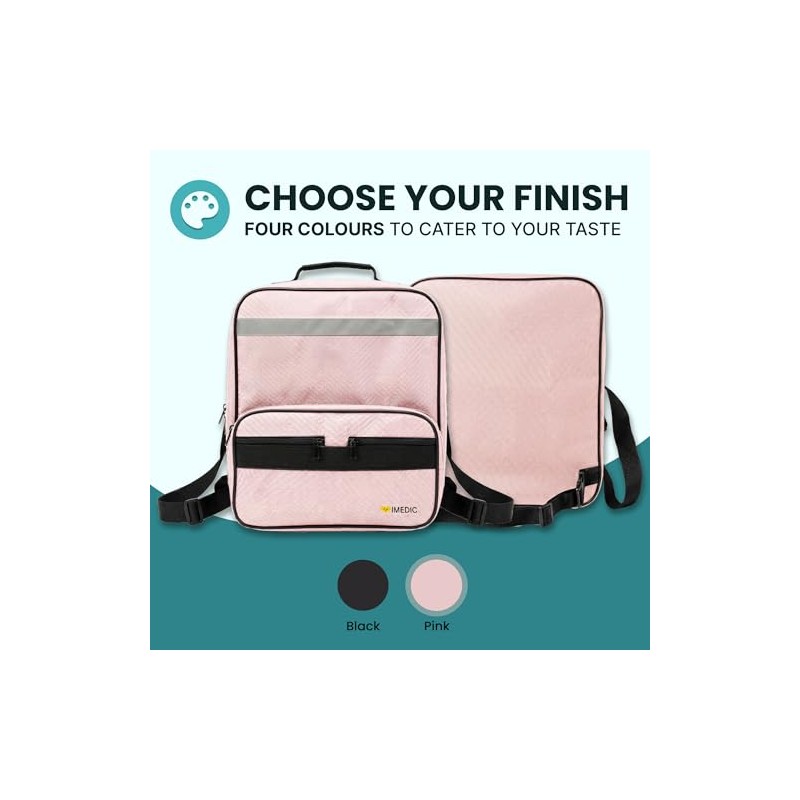 iMedic Deluxe Wheelchair Bag, Pink – Backpack for Back of