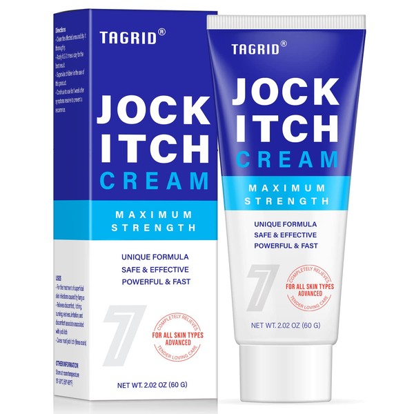 TAGRID Jock Itch Cream, Jock Itch, Tinea Cruris, Jock Itch Cream Extra Strength for Men & Women, Tinea Corporis, Itch Cream - Powerful & Fast - 60g
