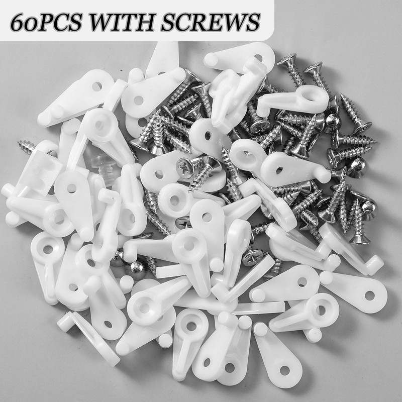Weysat 60 Pcs Storm Window Clips with Screws Screen Clips
