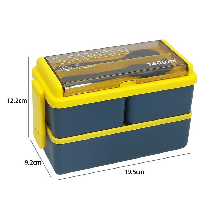 Azaya Ruby Lunch Box 1400ml Bento Box with Spoon, Fork,