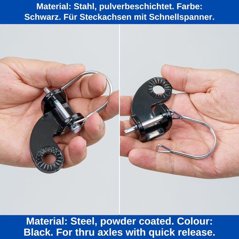Bike Trailer Coupling with Safety Cotter Pin - 2 Sets