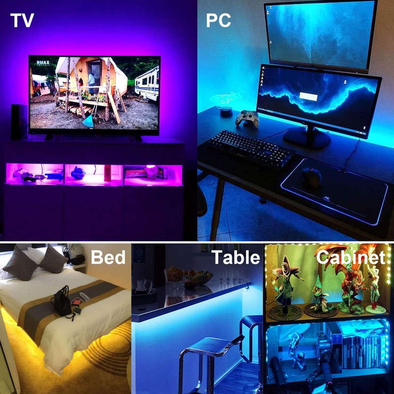 maylit Tv Led Backlight, 16.4ft Led Strip Lights for 75-85in
