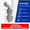 (20 Pack) Yariwiz 1/2 Plastic Liquid Tight Conduit 90 Degree