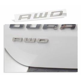 AWD Emblem Overlay Decal Sticker - 2011-2017 Durango - (Color: Silver)