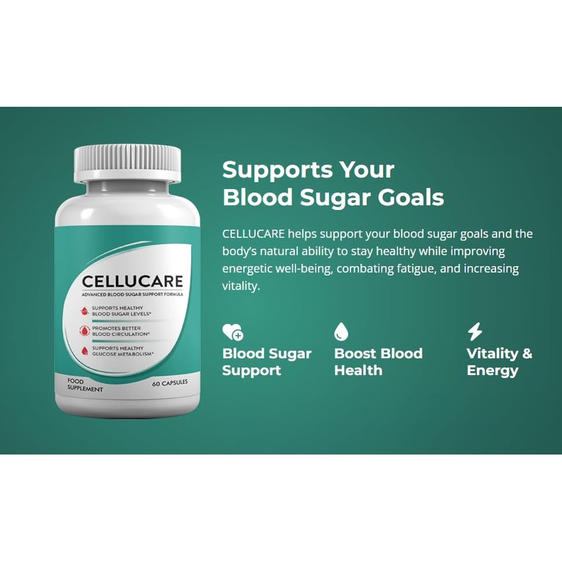Cellucare| Vegan | Natural Supplement| 60 Capsules |Gluten-Free| 60 Servings
