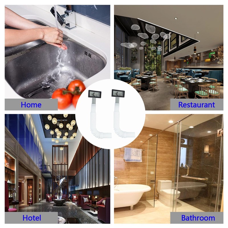 2Pcs Kitchen Sink Waste Kit Overflow Head Sink, 77.5x41 mm