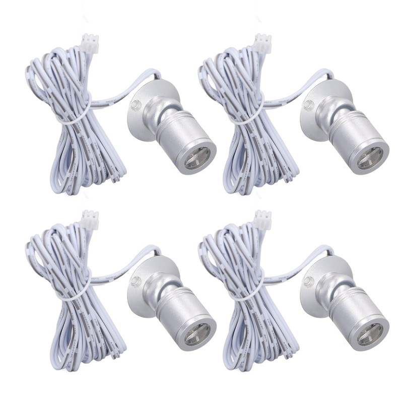 4pcs LED Display Spot Lights 5V Dimmable USB Mini Spotlight