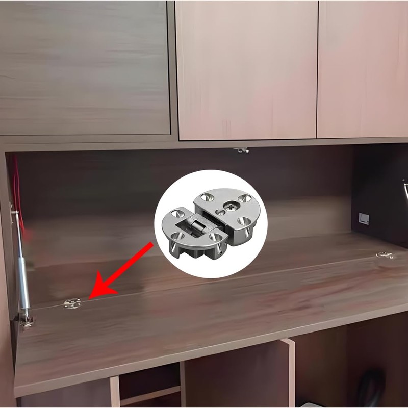 LQQZQQT 2 Pack 90 Degree Page Turning axis Adjustable Cabinet