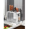 KBOX811 Knife Holder Organizer Stainless Steel Rack This multifunctional kitchen
