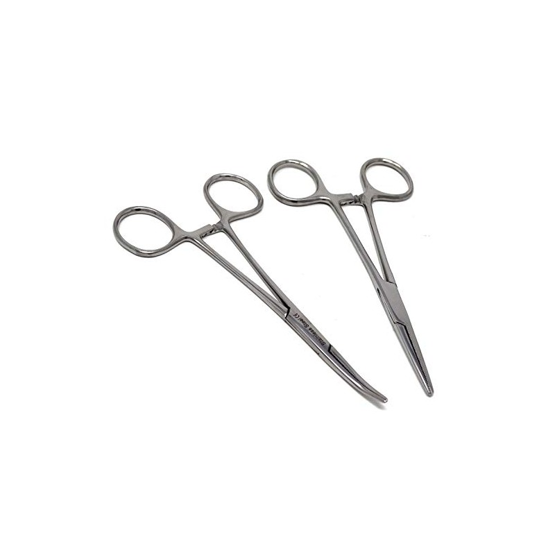 Set of 2 pcs Fish Hook Removing Ratcheted Locking Hemostat