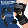 Nvorliy Hinged ROM Knee Brace with Side Stabilizers & Locking