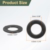 sourcing map 100 Pcs M2 Black Flat Washers, 4.5mm Outer