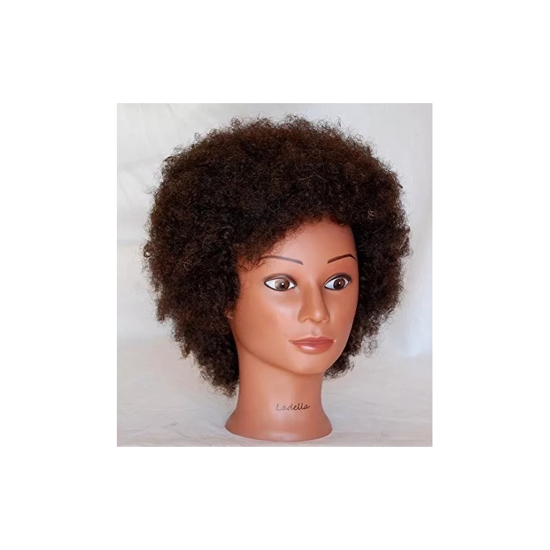 Ladella Beauty Maniqui Cabeza Cabello Natural Castaño 20cm Ladella Beauty