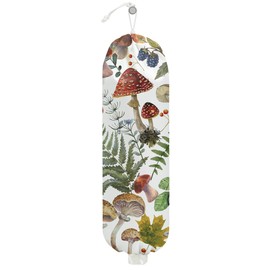 CFGBFDGH Mushroom Plastic Bag Holder, Wall Mount Grocery Bag Organizer, Multi-Purpose Storage, Polyester, Multicolour 0189