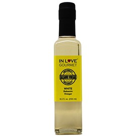 In Love Gourmet White Balsamic Vinegar 250ML/8.5oz Excellent as a Stand Alone Salad Dressing, Great Mixed with Fresh Cut Vegetables, Dress with Any of Our Extra Virgin Olive Oils