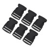 sourcing map 6Pcs 1-1/4" Side Release Buckle, Plastic Dual Adjustable