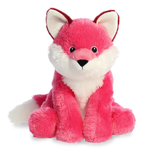 Aurora® Huggable Destination Nation™ Fox Stuffed Animal - Global Exploration - Learning Fun - Pink 12 Inches