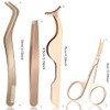 QYLPZ 4 Pieces Eyelash Applicator Lash Applicator Tool Eyelash Tweezers