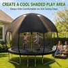 12FT Dome Trampoline Canopy Cover for Backyard Round Trampolines