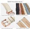 WOCCI 18mm Grace Watch Band for Ladies, Top Grain Leather,