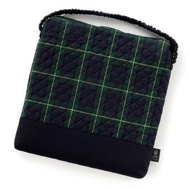 COLORFUL CANDY STYLE N3880400 Boys Cushion for Chairs, Stylish, Zabuton, Quilting, Tartan, Dark Green