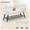 LUE BONA End of Bed Bench, Entryway Bench Bedroom Ottoman