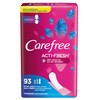 Carefree Acti-Fresh Thin Panty Liners, Extra Long, 93 Count (Pack