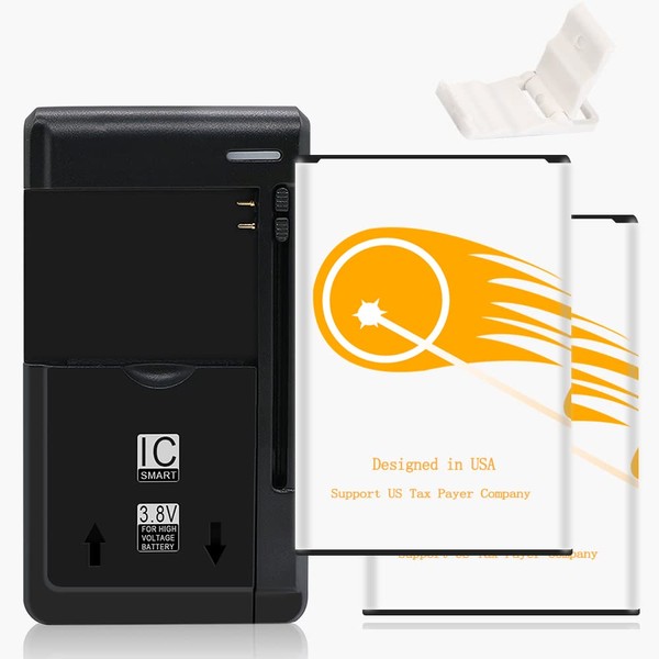 Upgraded Large Power Rechargeable 2X 4100mAh Battery Universal Travel Dock