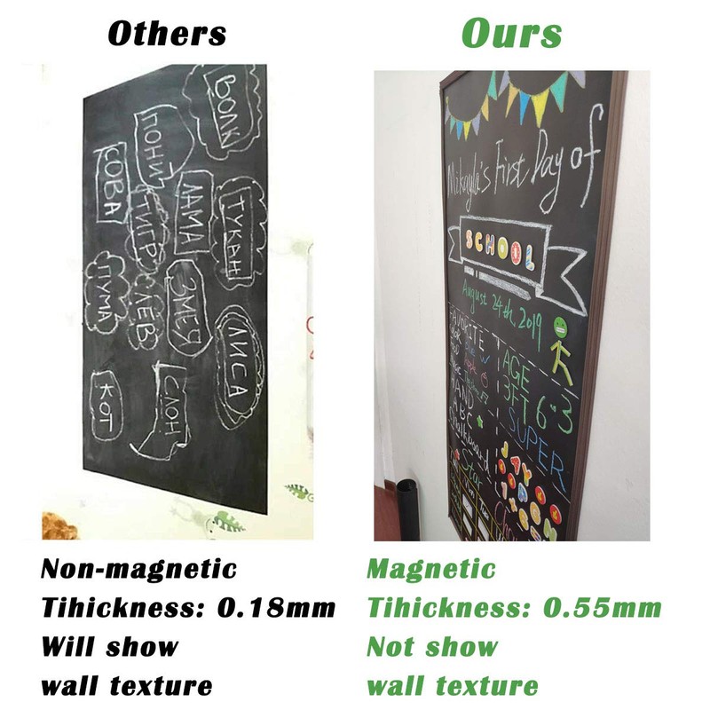 ZHIDIAN Magnetic Chalkboard Contact Paper for Wall, 60" x 36"
