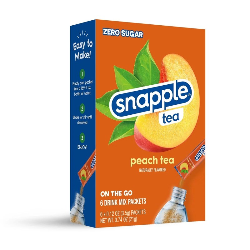 Snapple On The Go Sugar Free Diet Peach Tea Powdered