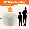Sweetcrispy Bean Bag Chairs, 4Ft Bean Bags for Adults, Large