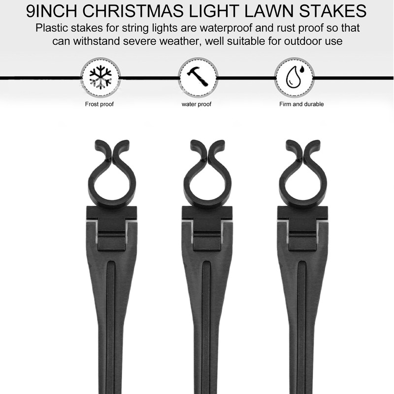 50pcs Christmas Light Yard Stakes Universal 9inch Tall Ground Lights