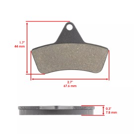 Celox Front and Rear Brake Pads for Arctic Cat 500 4X4 1998 1999 2000-2004 / 0402-882