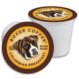 Boxer Coffee 52 Count Colombian Breakfast Single-Serve Cups Pods Specialty Grade gourmet artisan coffee, Keurig K-Cup 2.0 Compatible