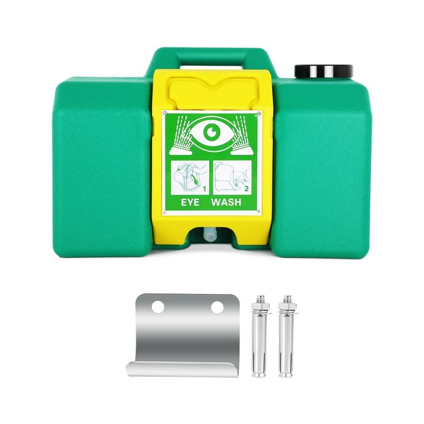 𝟖 Gallons Portable Eye Wash Station Wall Mounted Gravity-Flow Indoors