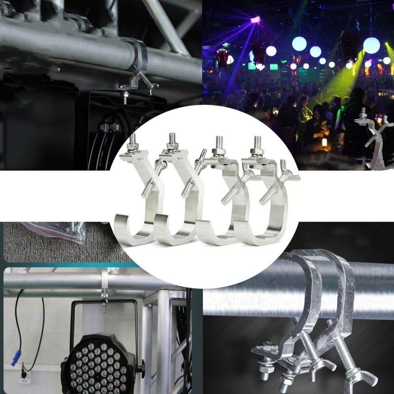 Naisfei 6 Pcs Stage Lighting Clamps, Stage Light Clamp Heavy