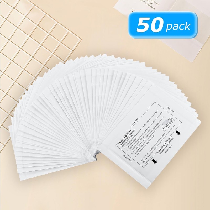 Bonsen 50-Pack Shredder Lubricant Sheets, Clean, Sharpen, Prevent Jams, Easy